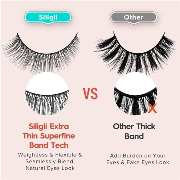 Wispy Lashes Natural Cat Volume 7mm Short Eyelashes 3D Curly 10 Pair - Picture 6 of 6